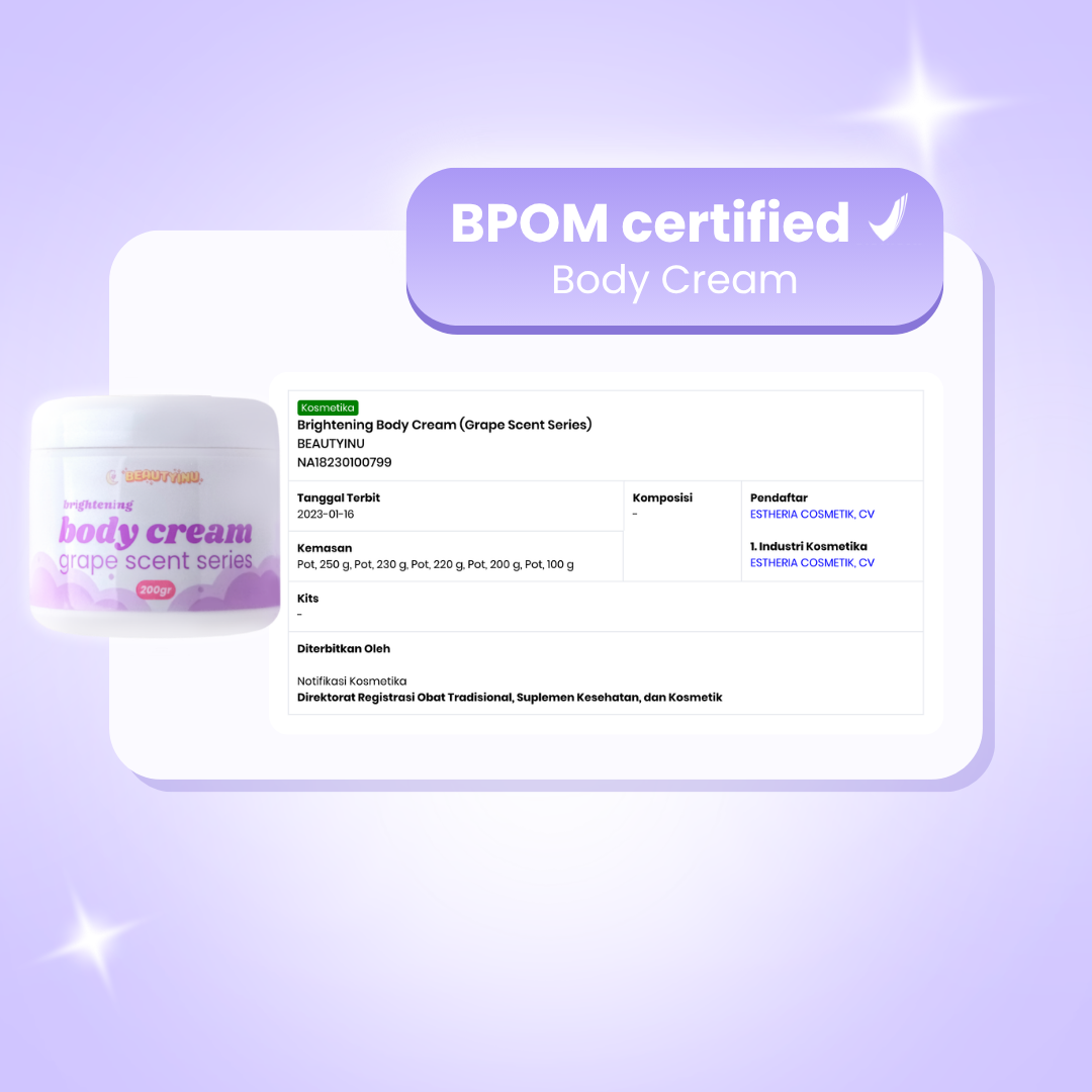 Brightening Body Cream Grape Scent gr