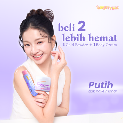 Brightening Body Cream 200gr & Beautyinu isi Brightening Booster Gold Powder 25gr