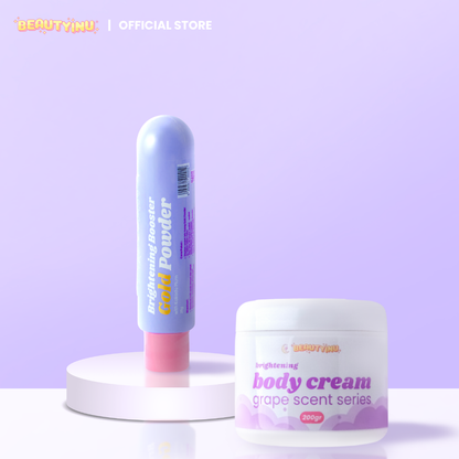 Brightening Body Cream 200gr & Beautyinu isi Brightening Booster Gold Powder 25gr